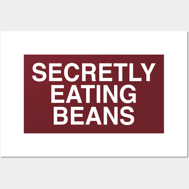 SECRETLY EATING BEANS Wall Art by TheCosmicTradingPost